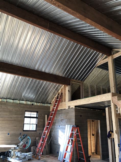 barn metal ceiling in a house|cheapest pole barn ceiling.